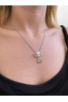 Obrázok pre Strieborný náhrdelník anjel so Swarovski kryštálom 32080.1 biely
