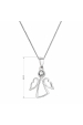 Obrázok pre Strieborný náhrdelník anjel so Swarovski kryštálom biely 32082.1 crystal