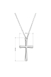 Obrázok pre Strieborný náhrdelník jednoduchý kríž 62038