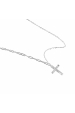 Obrázok pre Strieborný náhrdelník kríž so zirkónmi 12100.1 crystal