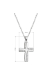 Obrázok pre Strieborný náhrdelník kríž so zirkónmi 12135.1 crystal