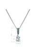 Obrázok pre Strieborný náhrdelník luxusné modré kamene 12082.3 london nano, sky topaz