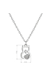 Obrázok pre Strieborný náhrdelník mačka so zirkónmi 12113.1