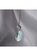Obrázok pre Strieborný náhrdelník s akvamarínom 12165.3