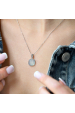 Obrázok pre Strieborný náhrdelník s akvamarínom 12165.3