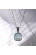 Obrázok pre Strieborný náhrdelník s akvamarínom 12165.3