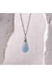 Obrázok pre Strieborný náhrdelník s akvamarínom 12168.3