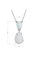 Obrázok pre Strieborný náhrdelník s akvamarínom a chalcedónom 12161.3