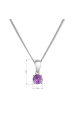 Obrázok pre Strieborný náhrdelník s ametystom 12078.3