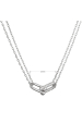 Obrázok pre Strieborný náhrdelník s elegantným uzlom a zirkónmi 12142.1