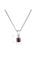 Obrázok pre Strieborný náhrdelník s granátom 12078.3