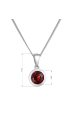 Obrázok pre Strieborný náhrdelník s granátom 12081.3 garnet