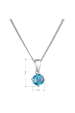 Obrázok pre Strieborný náhrdelník s london blue topazom 12079.3