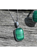 Obrázok pre Strieborný náhrdelník s malachitom 12163.3