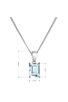 Obrázok pre Strieborný náhrdelník s modrým kameňom 12092.3 sky topaz