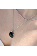 Obrázok pre Strieborný náhrdelník s onyxom 12169.3