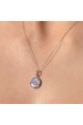 Obrázok pre Strieborný náhrdelník s ružovou perleťou 12159.3