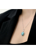 Obrázok pre Strieborný náhrdelník s tyrkysom 12162.3