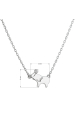 Obrázok pre Strieborný náhrdelník slon so zirkónom 12131.1