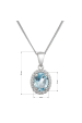 Obrázok pre Strieborný náhrdelník so sky blue topazem 12086.3