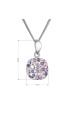 Obrázok pre Strieborný náhrdelník so Swarovski kryštálmi 32088.3 sviolet