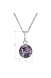 Obrázok pre Strieborný náhrdelník so Swarovski kryštálmi okrúhly fialový 32086.3 magic violet
