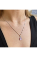 Obrázok pre Strieborný náhrdelník so Swarovski kryštálmi okrúhly ružový 32086.3 magic rose