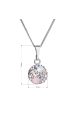 Obrázok pre Strieborný náhrdelník so Swarovski kryštálmi okrúhly ružový 32086.3 magic rose