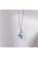 Obrázok pre Strieborný náhrdelník so Swarovski kryštálom modré srdce 32071.3