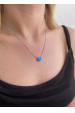 Obrázok pre Strieborný náhrdelník so syntetickým opálom modré srdce 12048.3