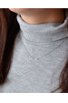 Obrázok pre Strieborný náhrdelník so zirkónom biele nekonečno 12041.1