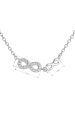 Obrázok pre Strieborný náhrdelník so zirkónom biele nekonečno 12041.1