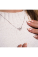 Obrázok pre Strieborný náhrdelník so zirkónom biele srdce 12006.1