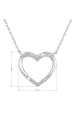 Obrázok pre Strieborný náhrdelník so zirkónom biele srdce 12010.1