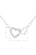 Obrázok pre Strieborný náhrdelník so zirkónom biele srdce 12018.1