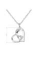 Obrázok pre Strieborný náhrdelník so zirkónom biele srdce 12022.1