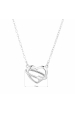 Obrázok pre Strieborný náhrdelník srdca so srdiečkom zo zirkónu 12099.1 crystal