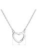 Obrázok pre Strieborný náhrdelník srdca so zirkónom 12109.1