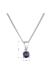 Obrázok pre Strieborný náhrdelník tmavo modrý zafír 12078.3