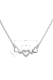 Obrázok pre Strieborný náhrdelník tri srdiečka 12139.1