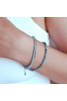 Obrázok pre Strieborný náramok s apatitmi 13112.3