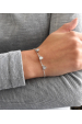 Obrázok pre Strieborný náramok so Swarovski kryštálmi biele srdce 33108.1