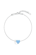 Obrázok pre Strieborný náramok so syntetickým opálom svetlo modré srdce 13018.3