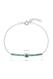 Obrázok pre Strieborný náramok so zelenými zirkónmi 13116.3 emerald