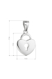 Obrázok pre Strieborný prívesok kaštieľ srdiečko 64084