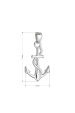 Obrázok pre Strieborný prívesok kotva 64053