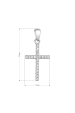 Obrázok pre Strieborný prívesok krížik so zirkónmi biely 14023.1