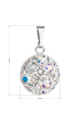 Obrázok pre Strieborný prívesok s kryštálmi Swarovski ab efekt okrúhly 34225.2