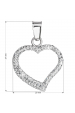 Obrázok pre Strieborný prívesok s kryštálmi Swarovski biele srdce 34093.1
