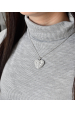 Obrázok pre Strieborný prívesok s kryštálmi Swarovski biele srdce 34243.1